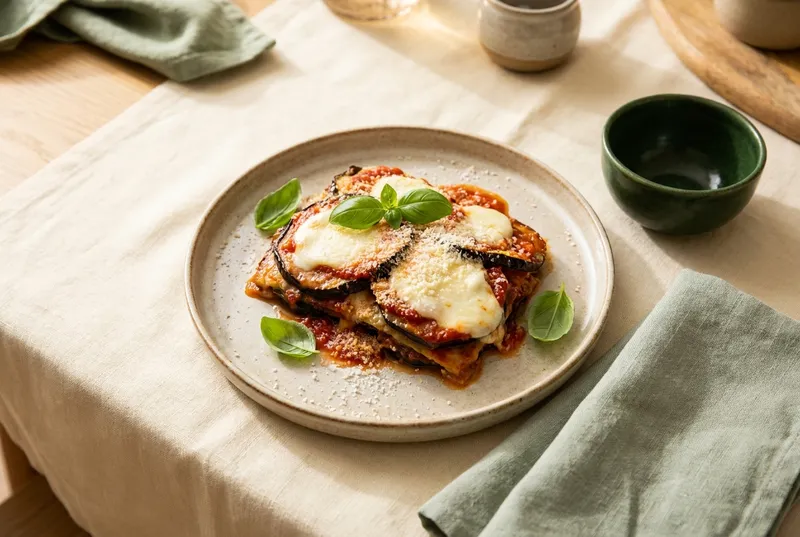 Auberginen-Parmigiana light