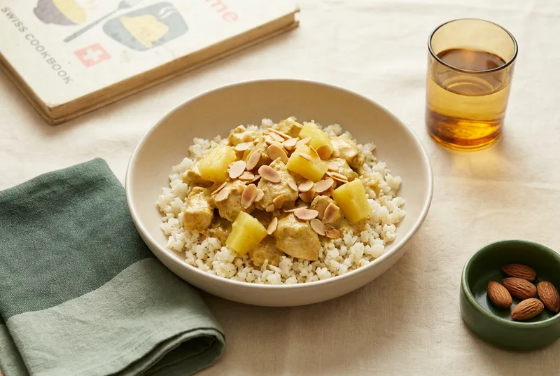 Riz Casimir light mit Blumenkohl-Reis