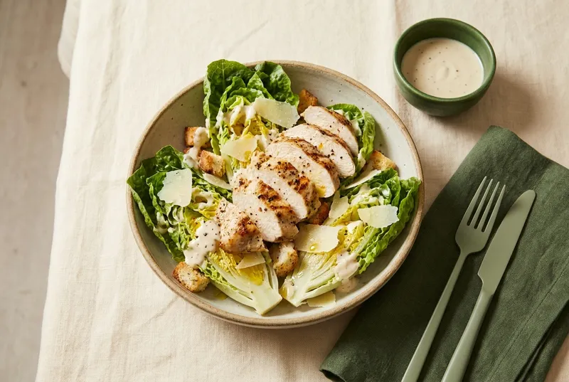 Caesar-Salat-Bowl mit Grillpoulet