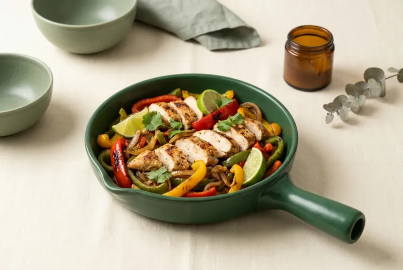 Poulet-Fajita-Pfanne mit Peperoni & Limette
