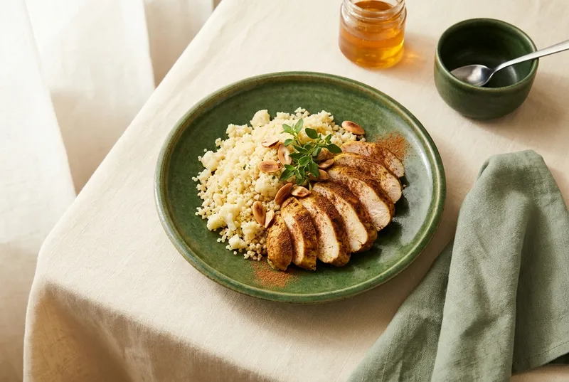 Marokkanisches Poulet mit Blumenkohl-Couscous