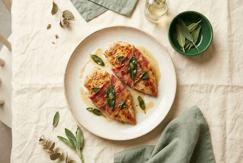 Poulet-Saltimbocca mit Salbei & Rohschinken