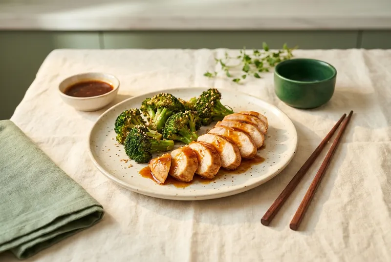 Teriyaki-Poulet mit Sesam-Broccoli