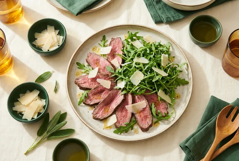 Roastbeef-Salat mit Rucola & Parmesan