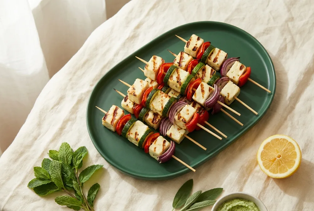 Halloumi-Gemüse-Spiesse